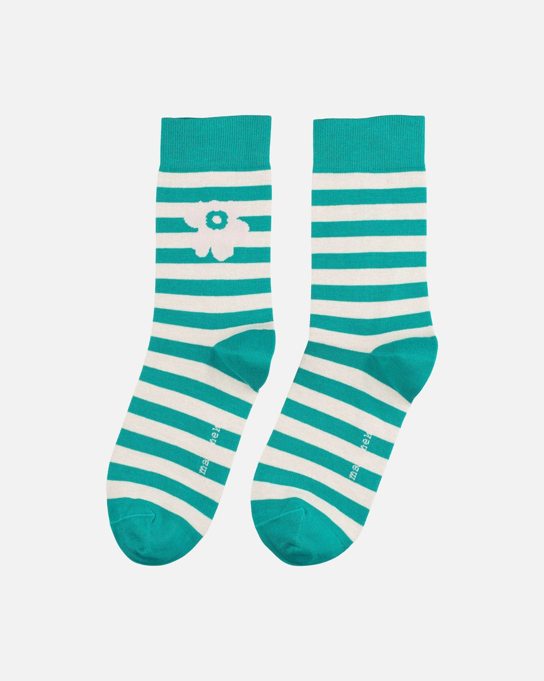 kasvaa tasaraita unikko one socks - mint