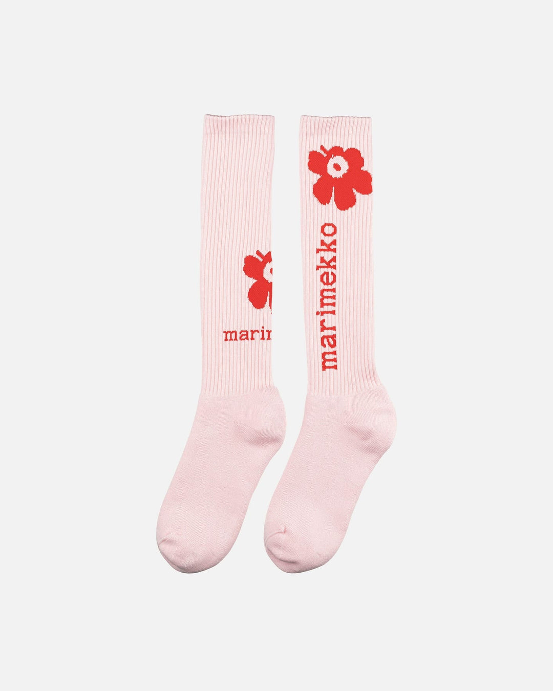 suikea unikko logo knee socks - pink/red