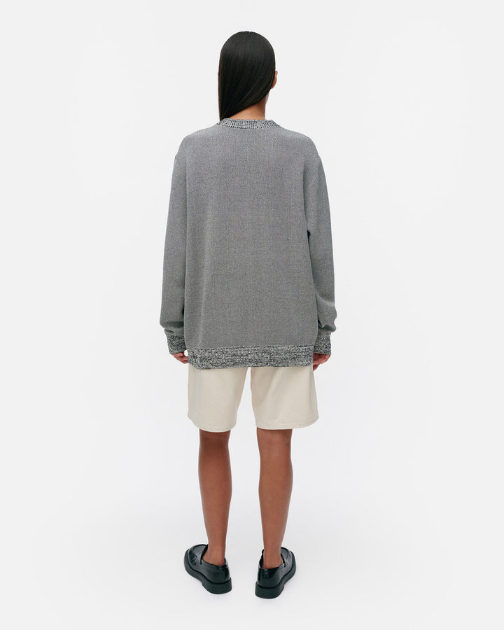 lasi vihkiruusu knitted cotton pullover - grey