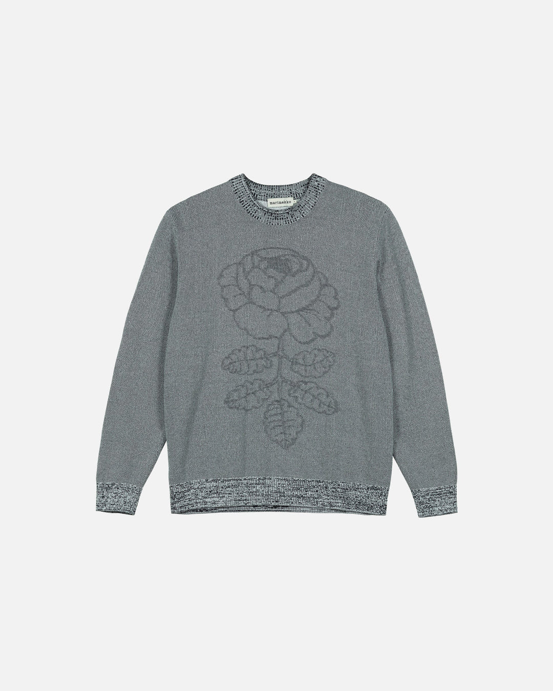 lasi vihkiruusu knitted cotton pullover - grey