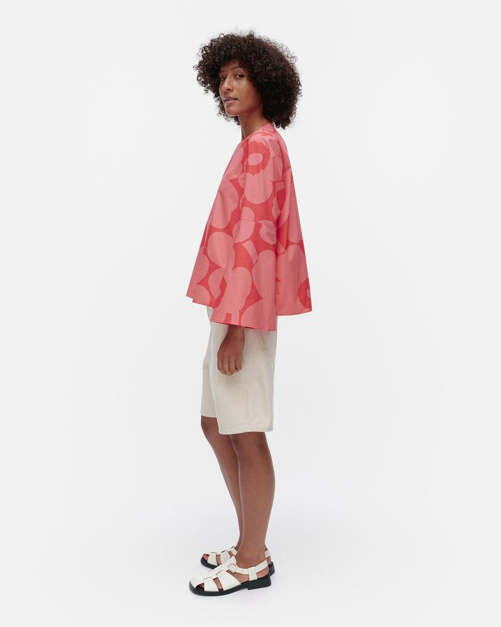 pelargoni unikko cotton poplin blouse