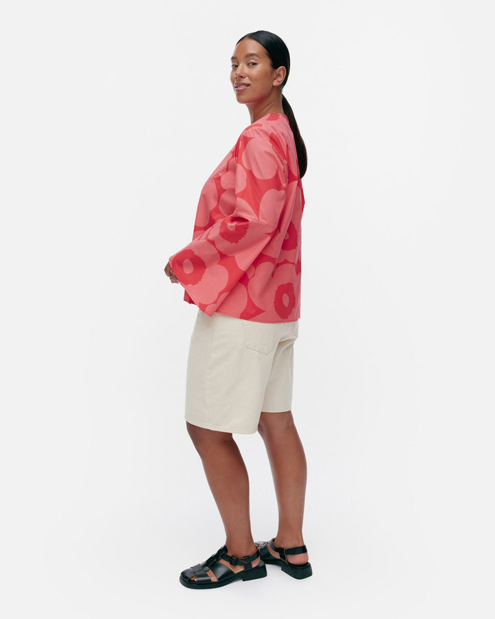 pelargoni unikko cotton poplin blouse