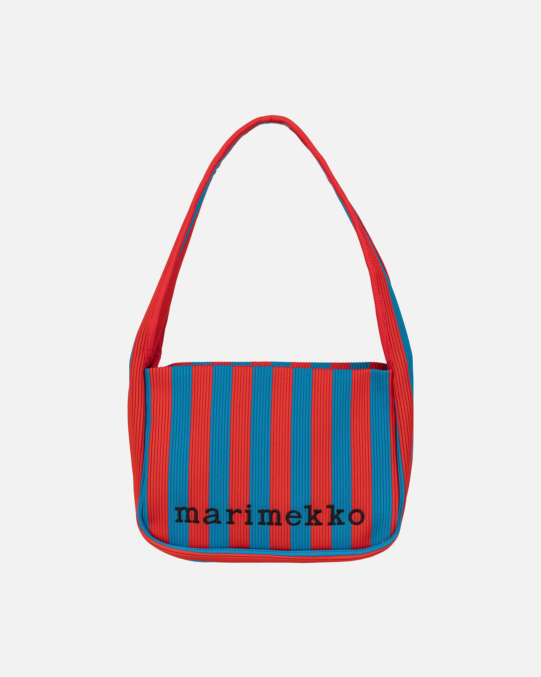 knitted shoulder bag merirosvo - blue/red