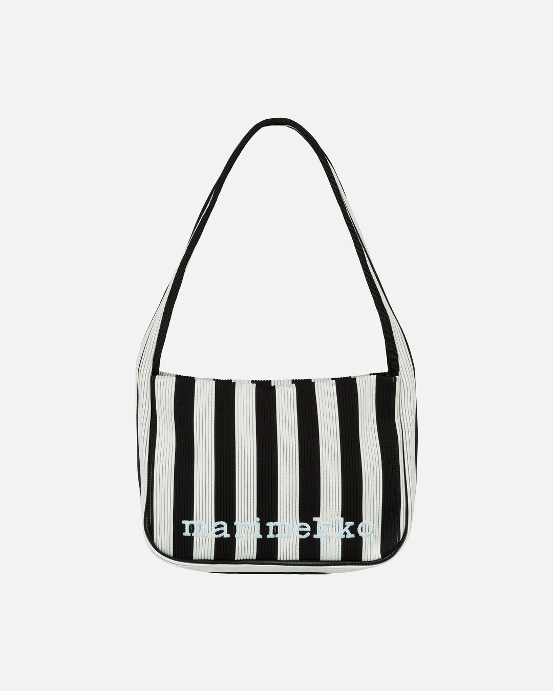 knitted shoulder bag merirosvo - black/white