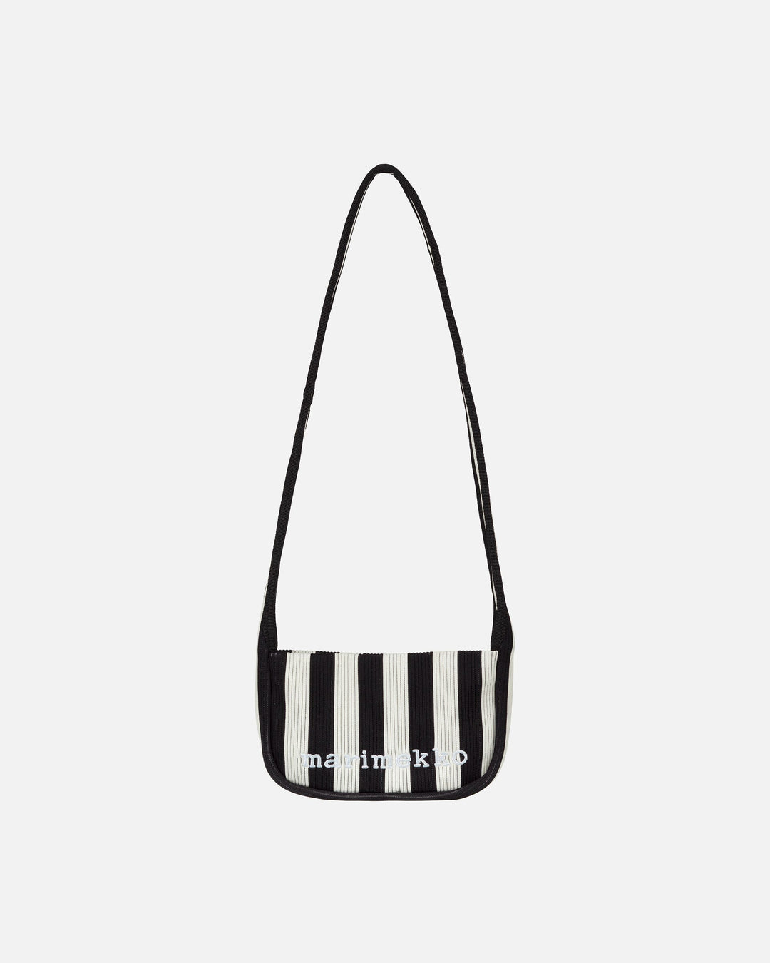 knitted mini shoulder bag merirosvo - black/white