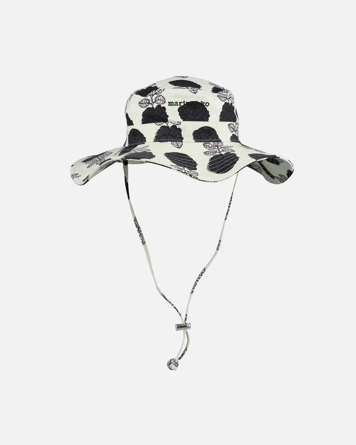 muutos vihkiruusu kioski wide brim hat - black/white