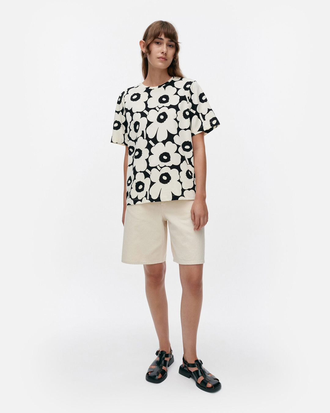 tunnit unikko t-shirt - black/white