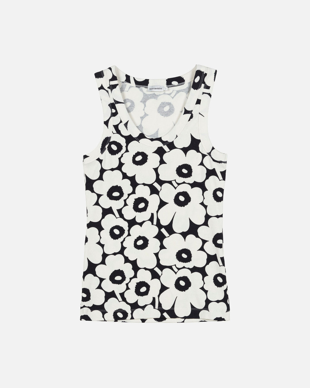 uusia unikko jersey top - white/black