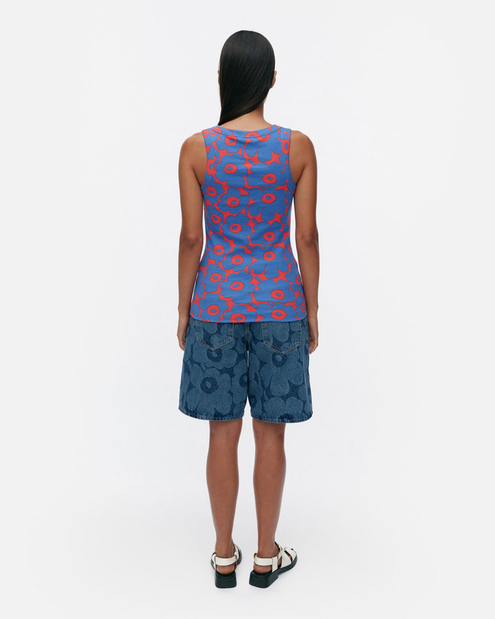 uusia unikko jersey top - blue/red