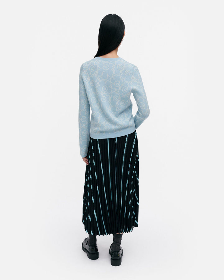 mutka mini piirto unikko knitted cardigan - light blue