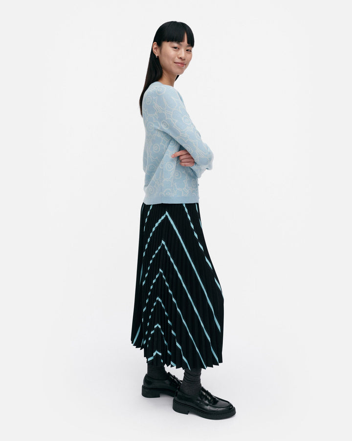 mutka mini piirto unikko knitted cardigan - light blue