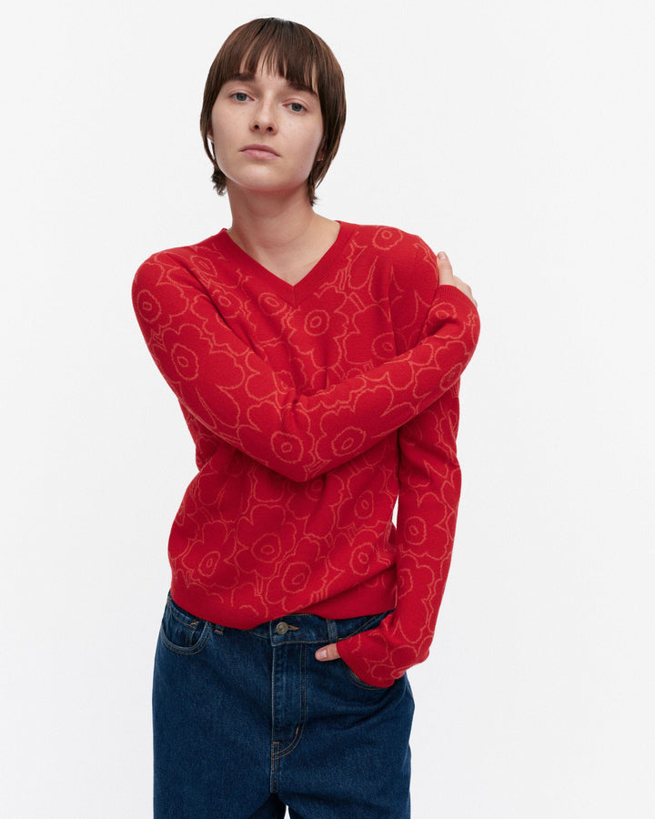 rullata mini piirto unikko knitted pullover