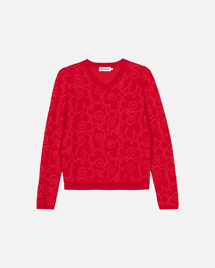 rullata mini piirto unikko knitted pullover