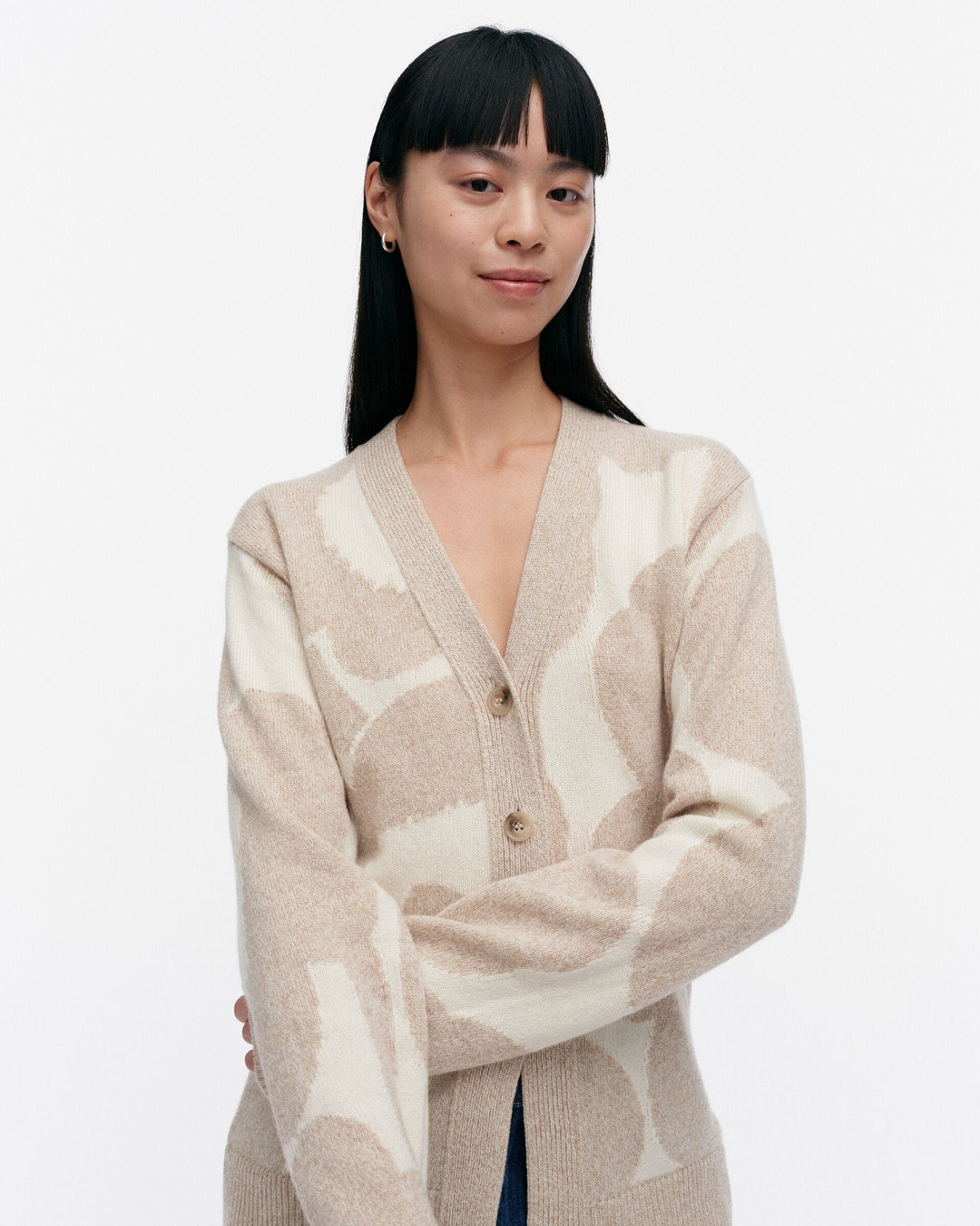 kumma unikko knitted cardigan - beige
