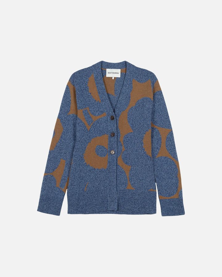 kumma unikko knitted cardigan - grey/brown