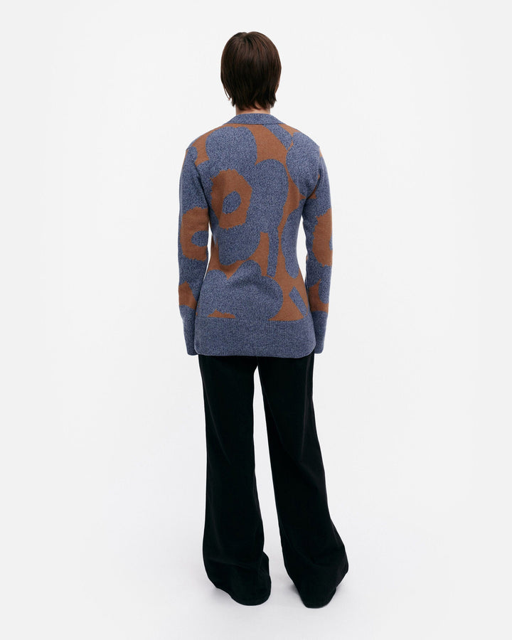 kumma unikko knitted cardigan - grey/brown
