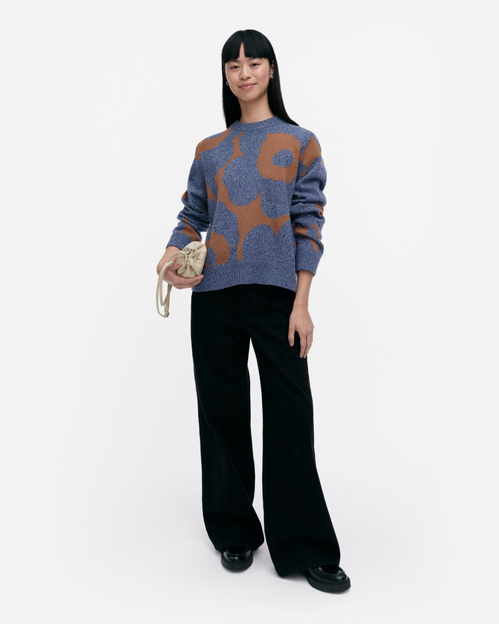 aatto unikko knitted pullover - grey/brown