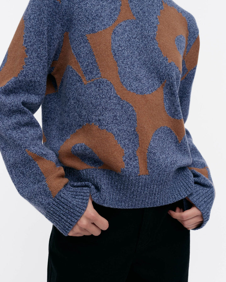 aatto unikko knitted pullover - grey/brown