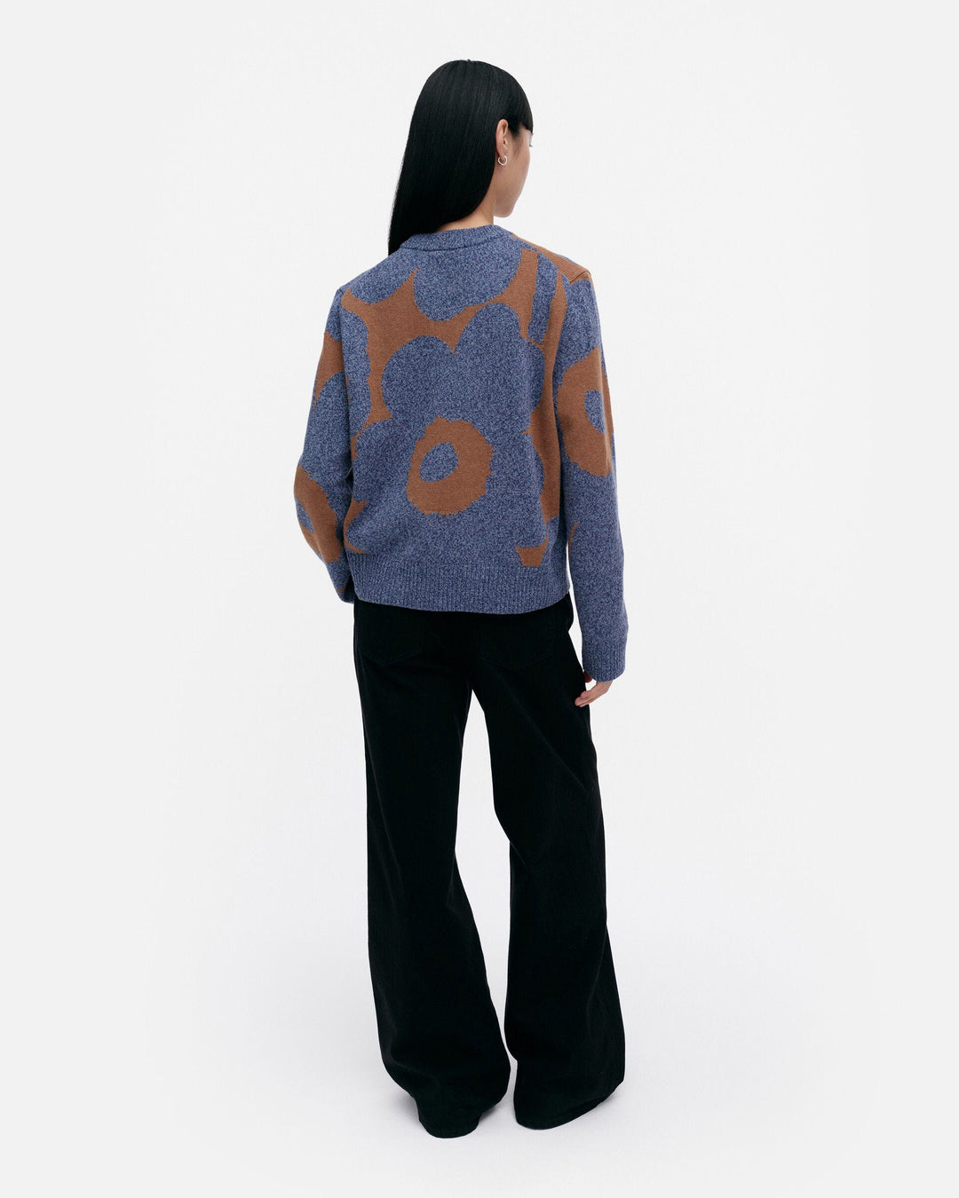 aatto unikko knitted pullover - grey/brown