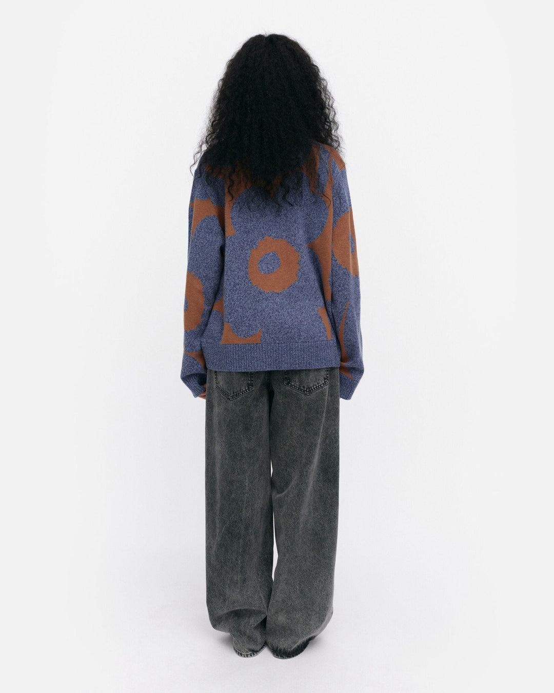 aatto unikko knitted pullover - grey/brown