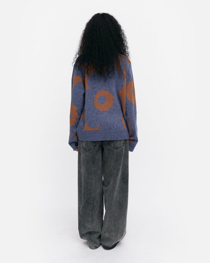 aatto unikko knitted pullover - grey/brown