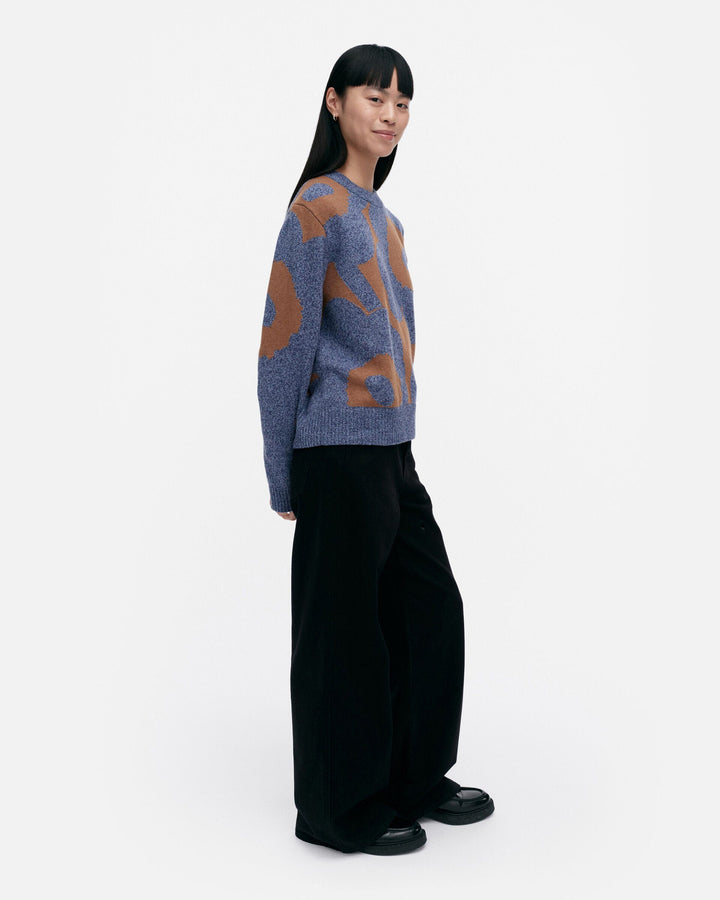 aatto unikko knitted pullover - grey/brown
