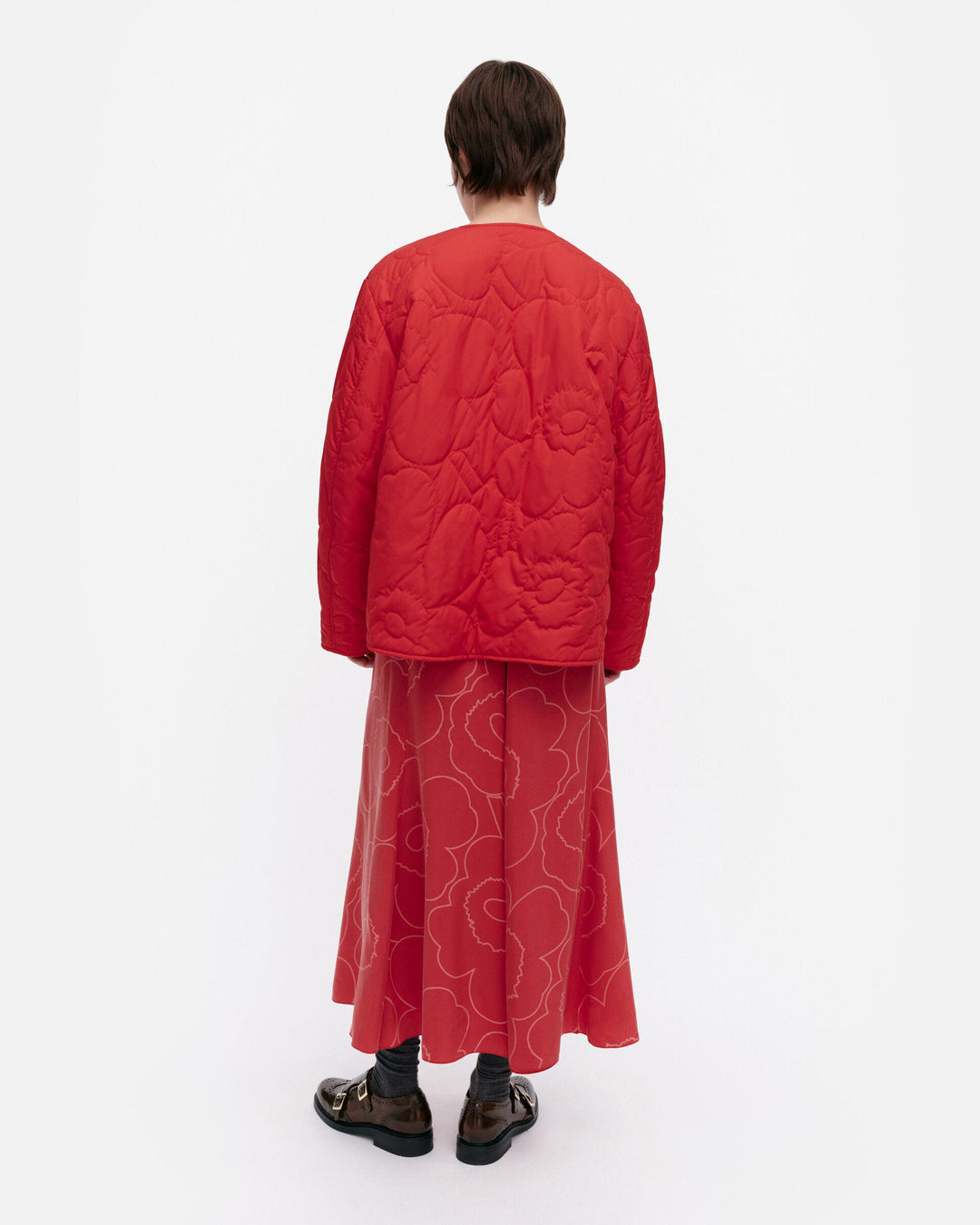 kapseli piirto unikko lightweight padded coat - red