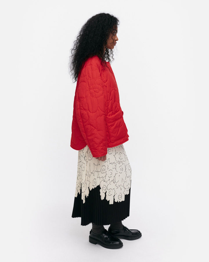 kapseli piirto unikko lightweight padded coat - red