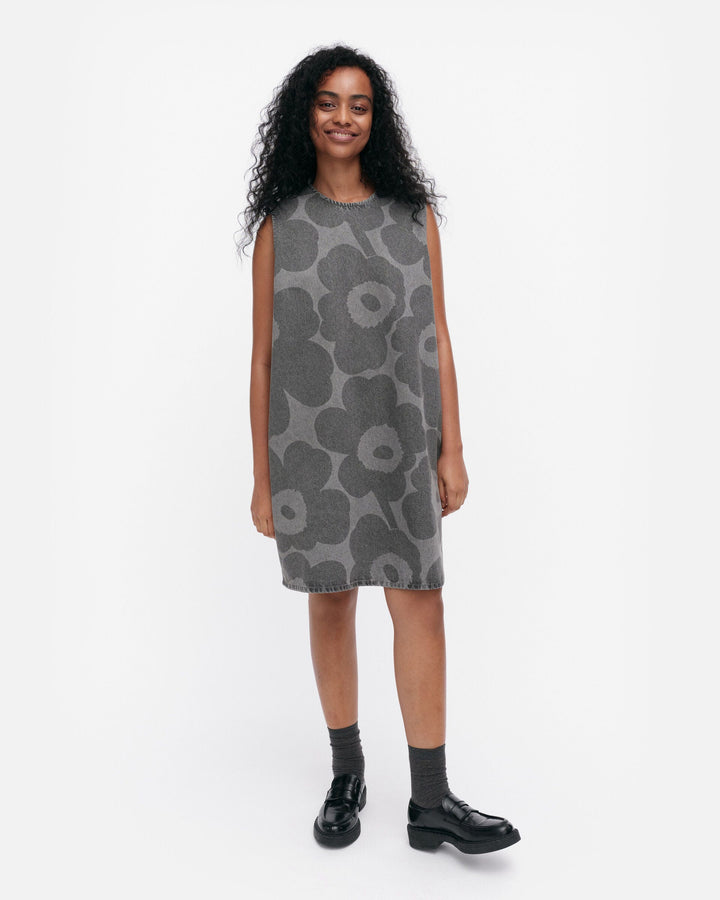 maridenim somasti unikko denim dress - grey