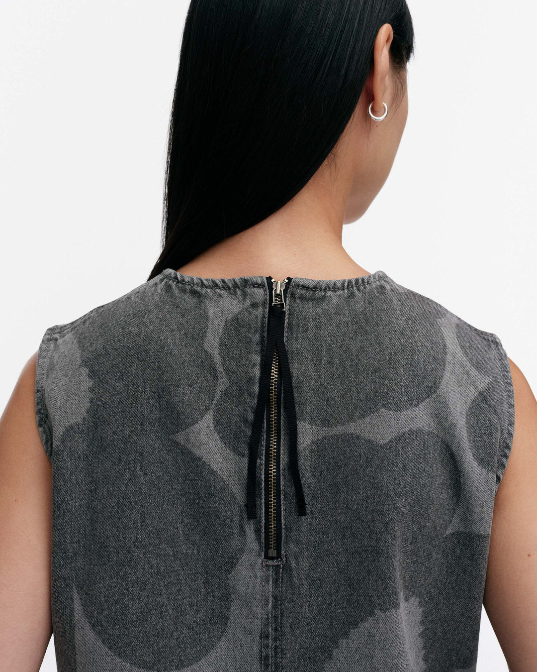 maridenim somasti unikko denim dress - grey