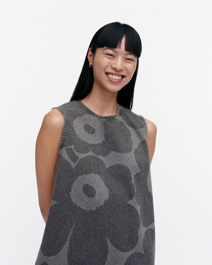 maridenim somasti unikko denim dress - grey