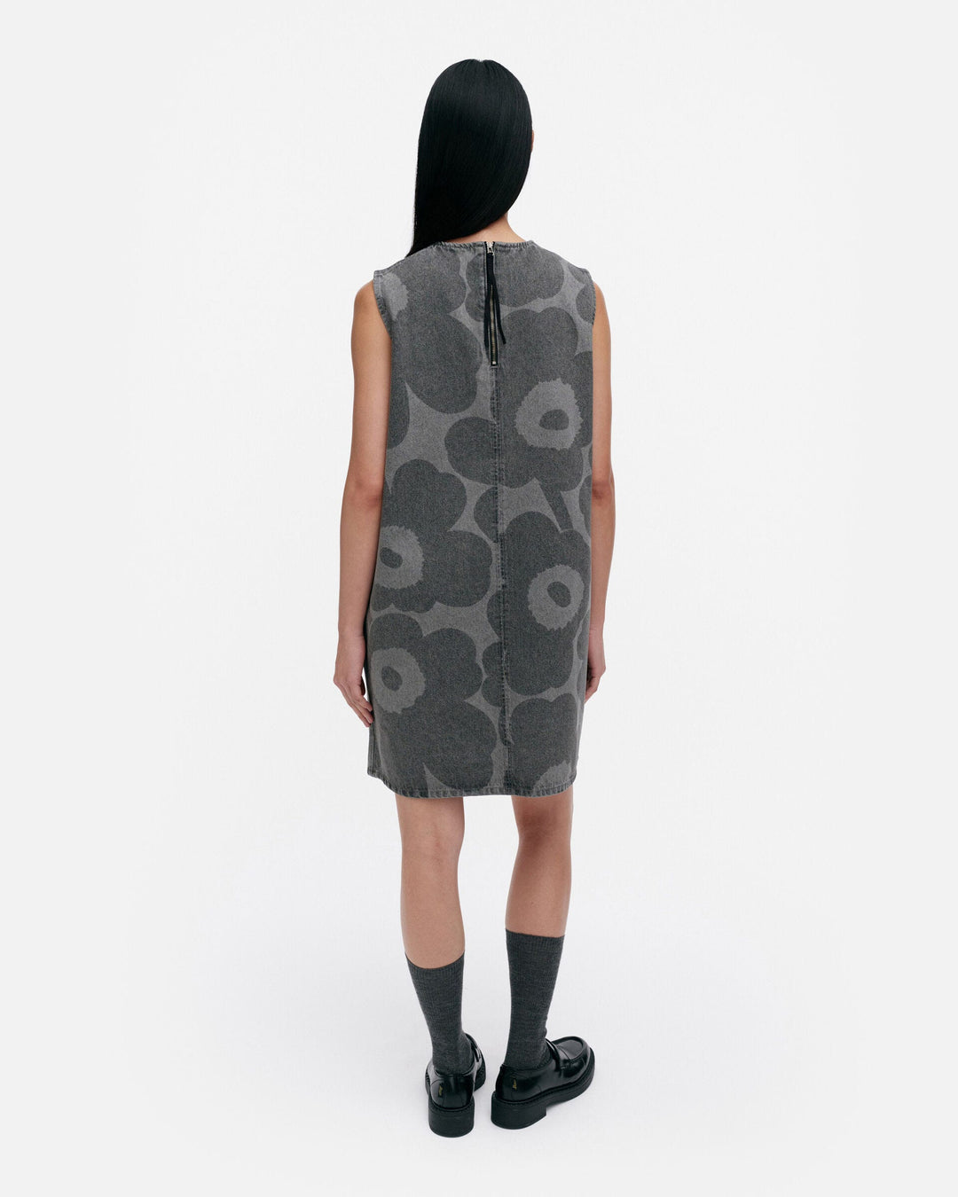 maridenim somasti unikko denim dress - grey