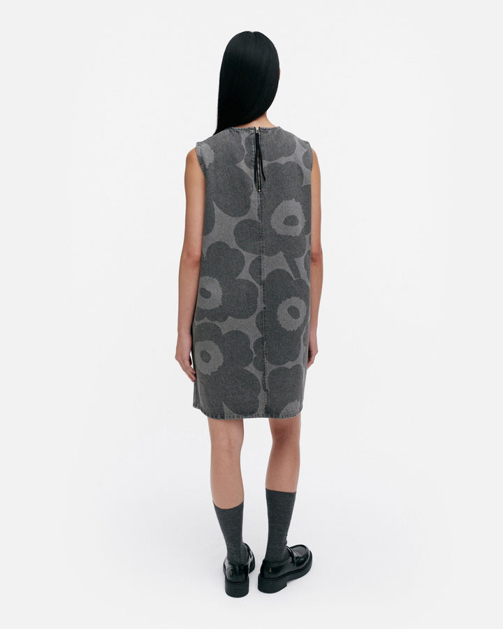 maridenim somasti unikko denim dress - grey