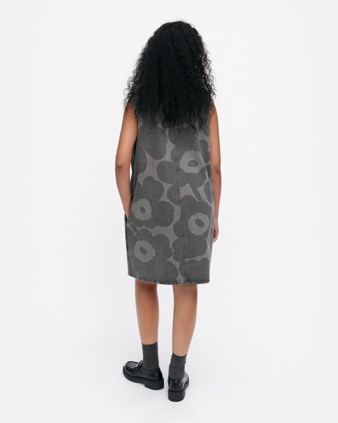 maridenim somasti unikko denim dress - grey