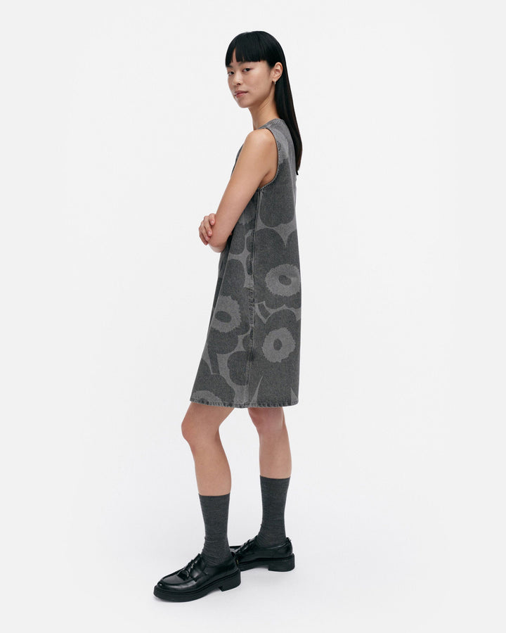 maridenim somasti unikko denim dress - grey