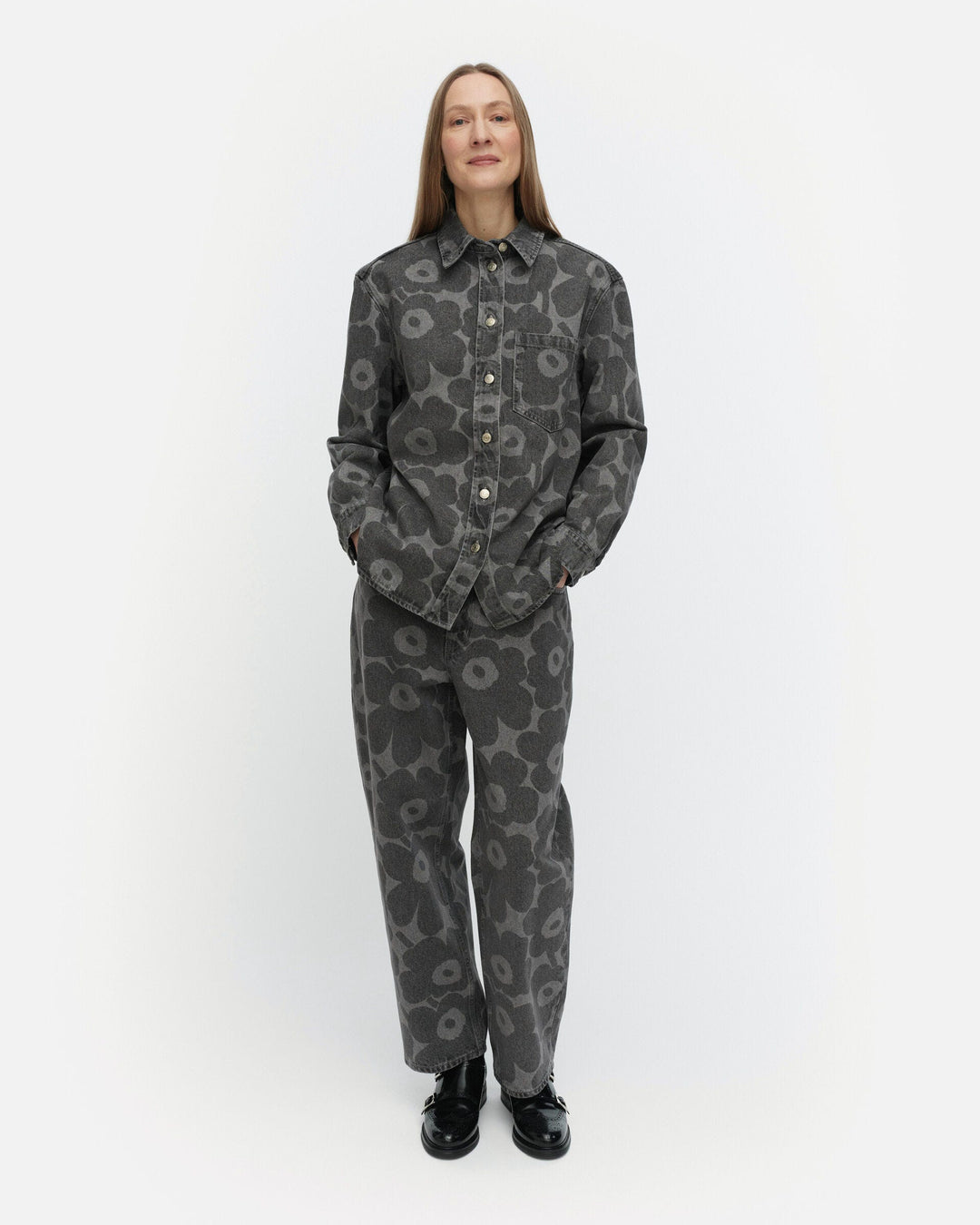 maridenim vaihe jean shirt unikko - grey