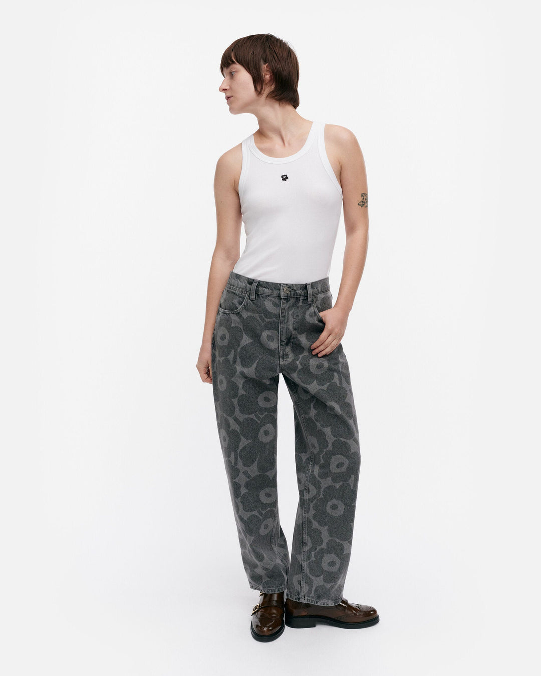maridenim barrel jeans unikko - grey