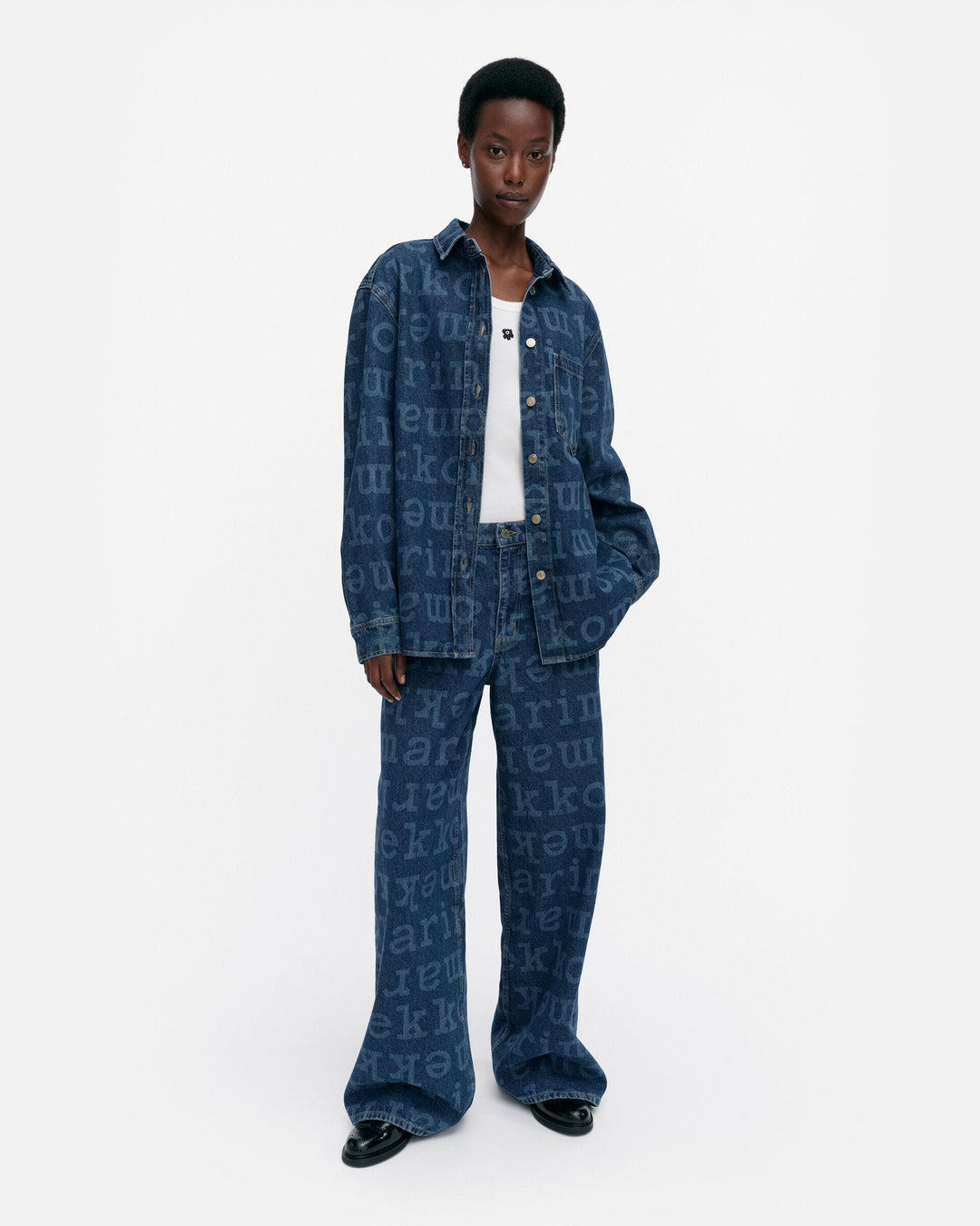 maridenim vaihe logo denim shirt
