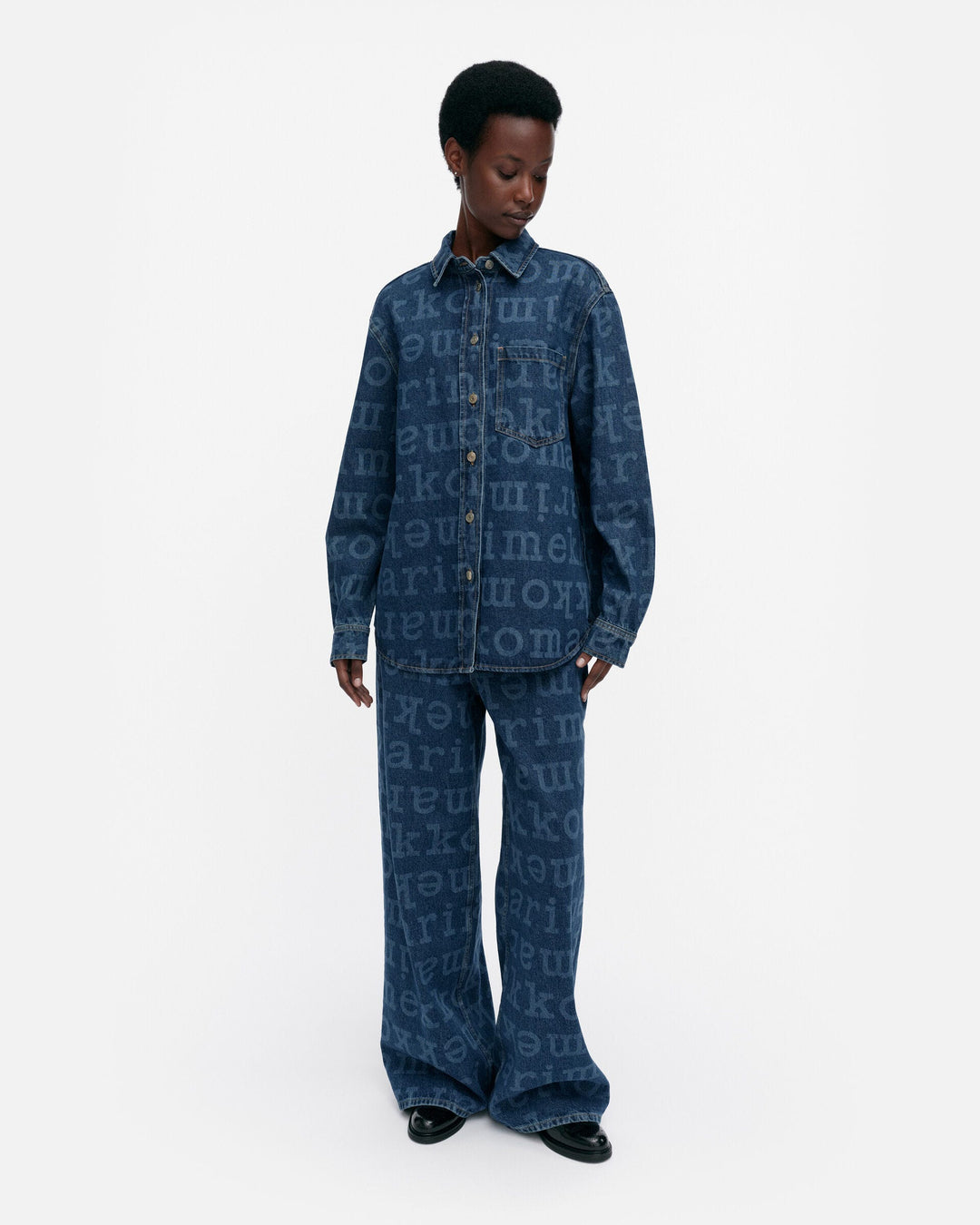 maridenim vaihe logo denim shirt
