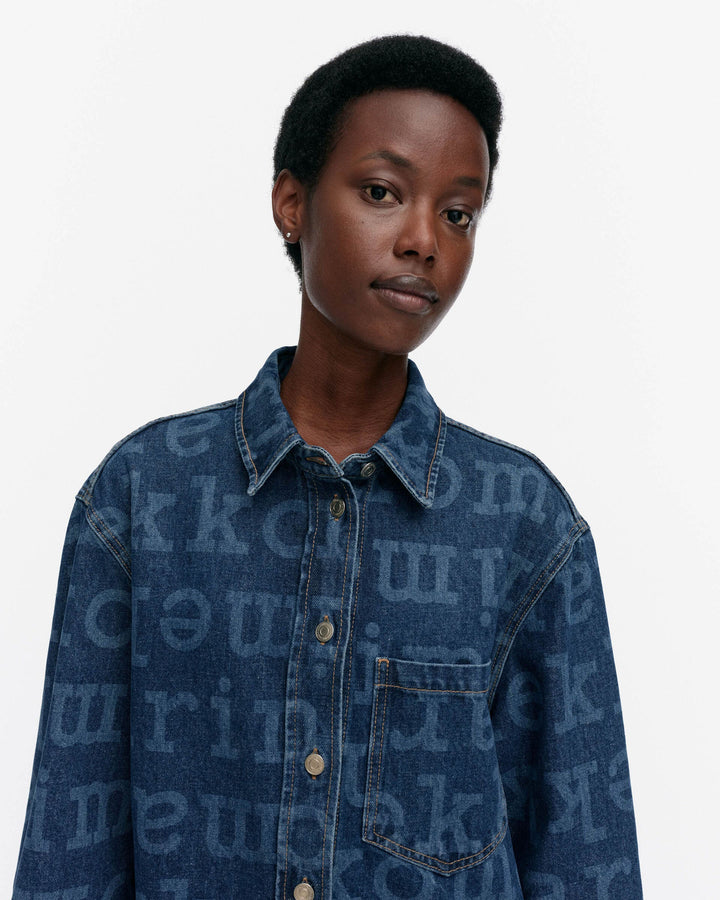 maridenim vaihe logo denim shirt