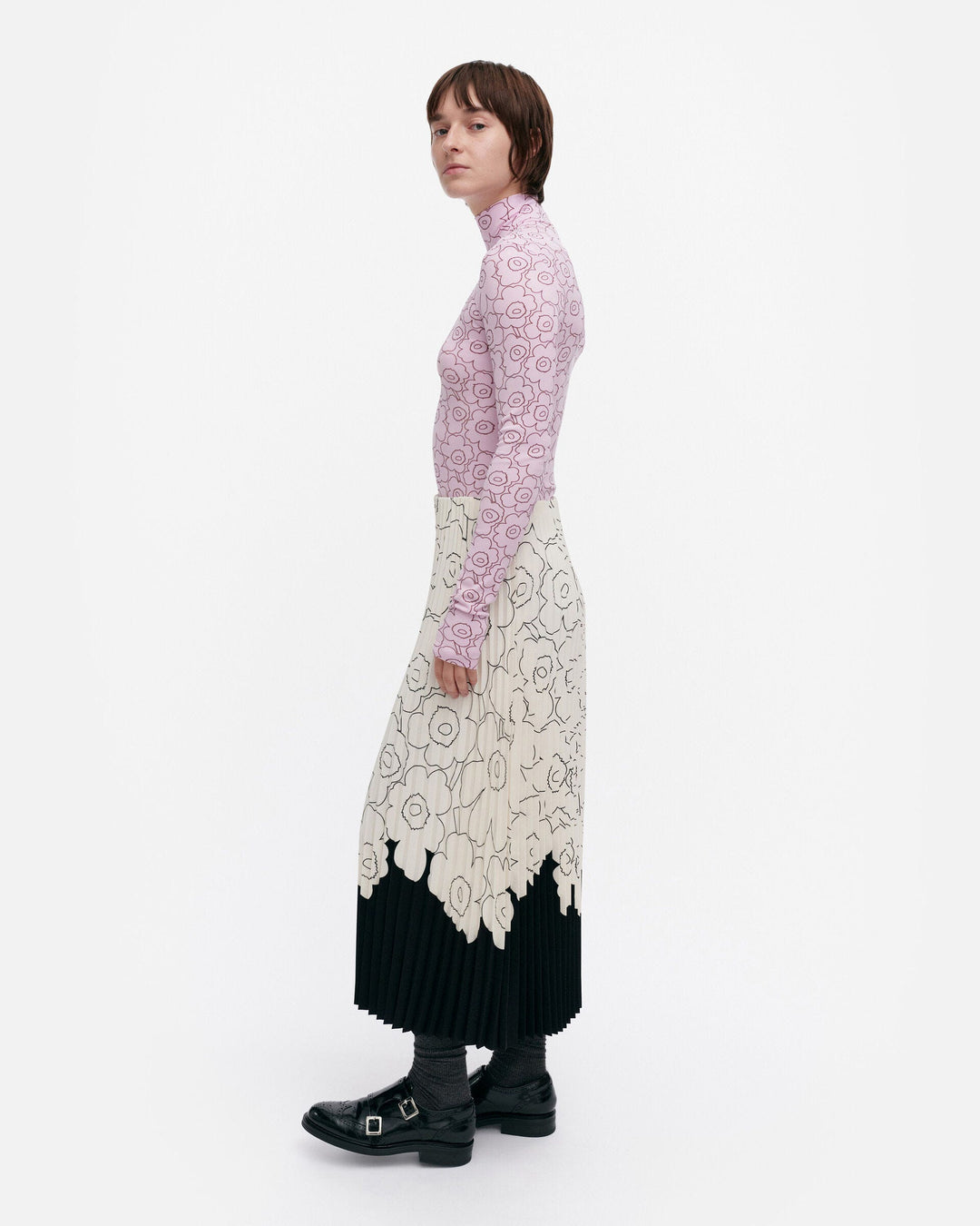 solmia piirto unikko turtleneck shirt - pink