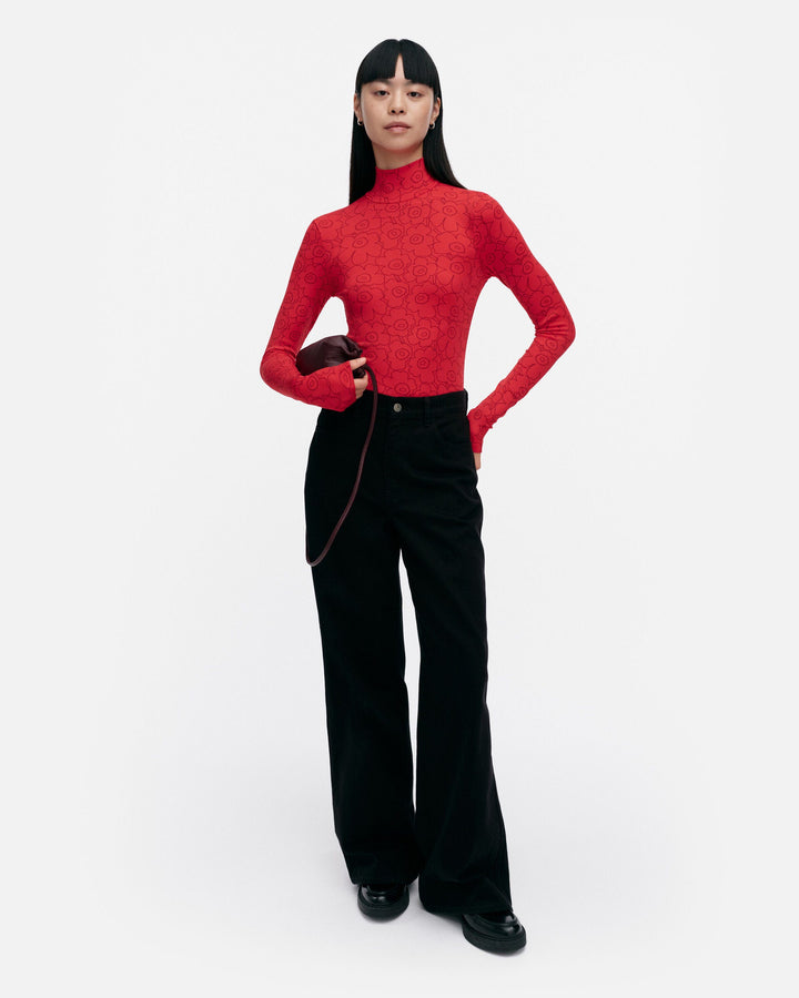 solmia piirto unikko turtleneck shirt - red