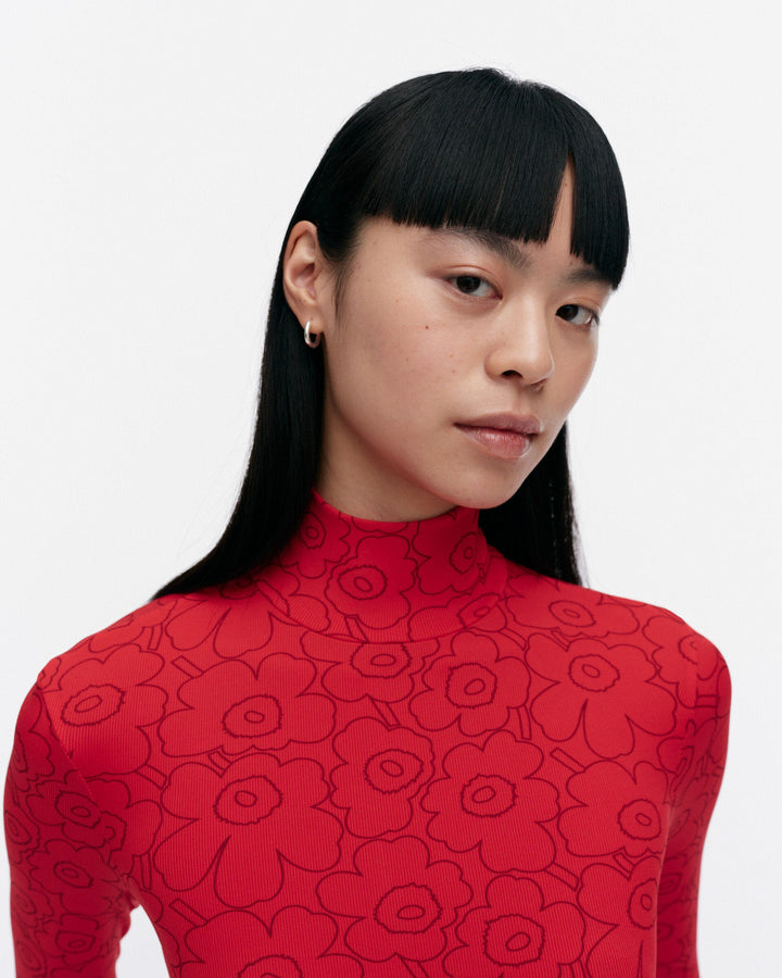 solmia piirto unikko turtleneck shirt - red