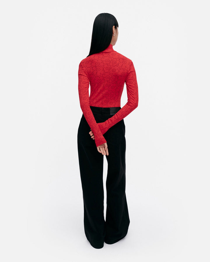 solmia piirto unikko turtleneck shirt - red