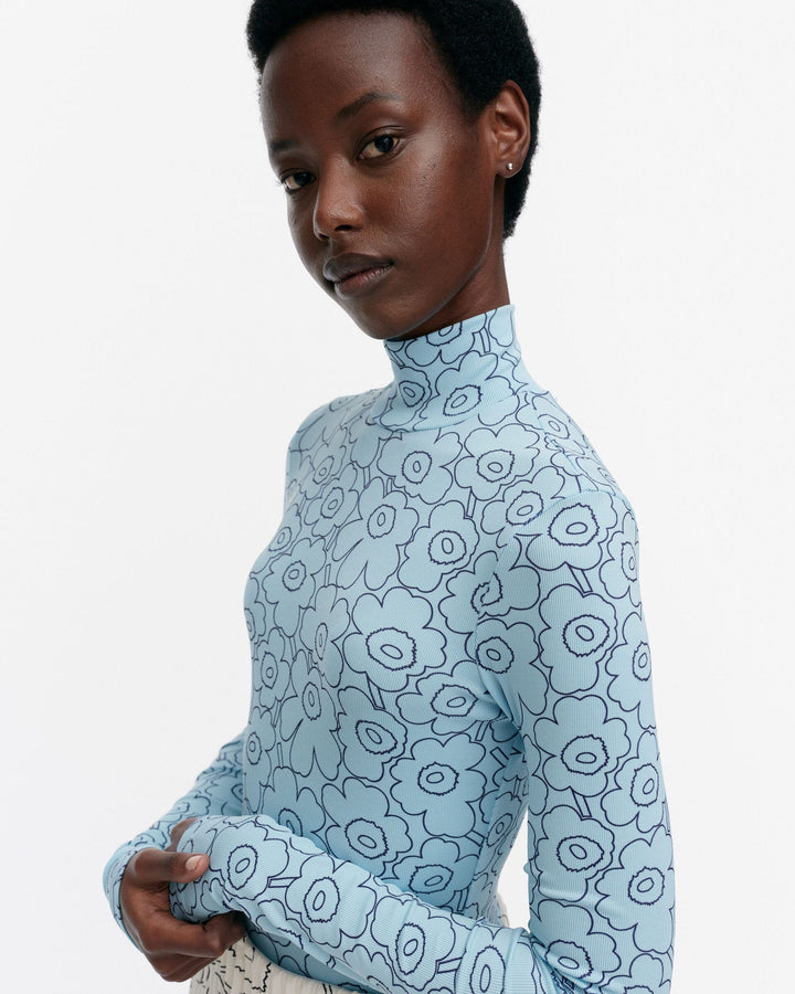 solmia piirto unikko turtleneck shirt - light blue