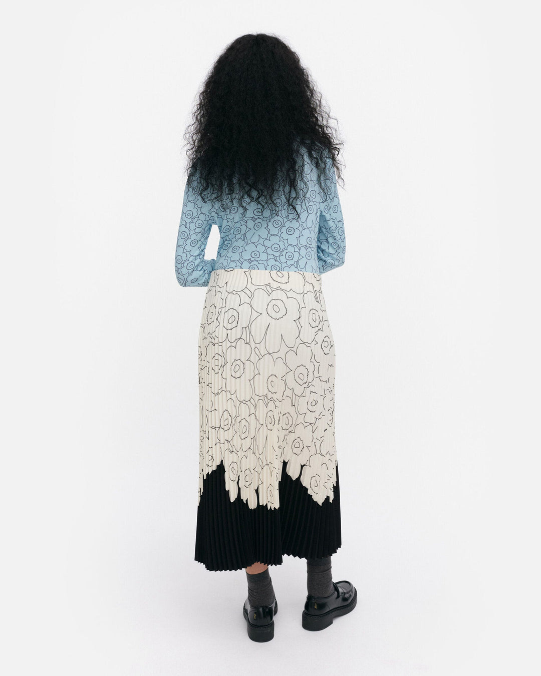 solmia piirto unikko turtleneck shirt - light blue