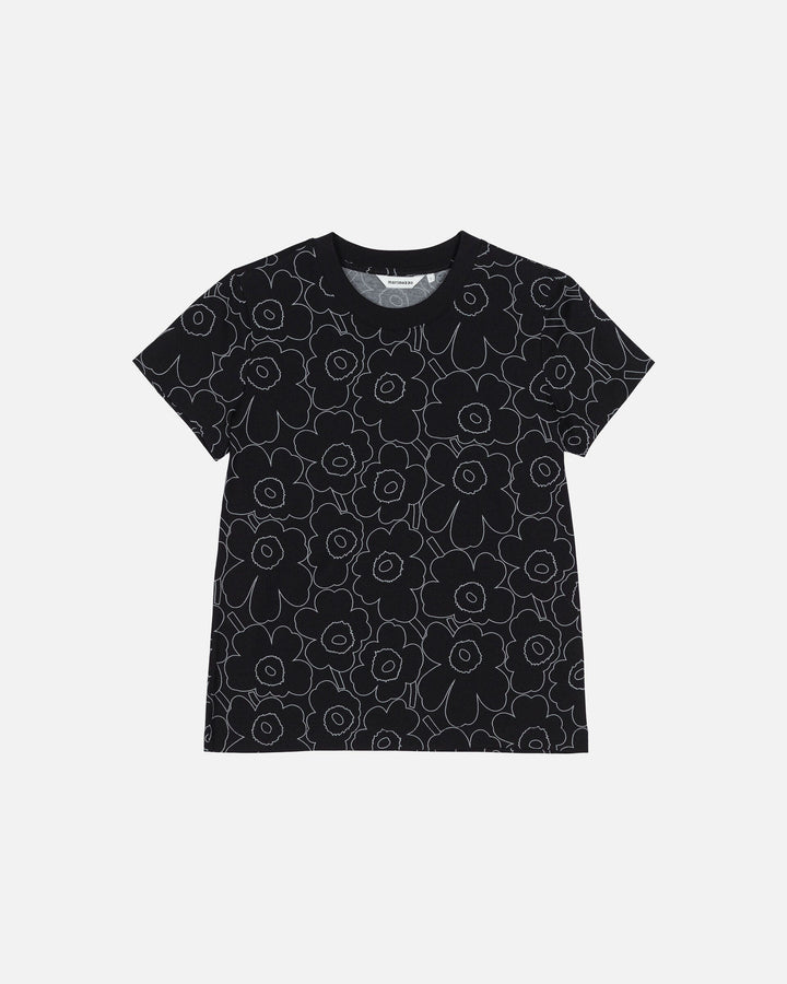 heleys piirto unikko t-shirt - black
