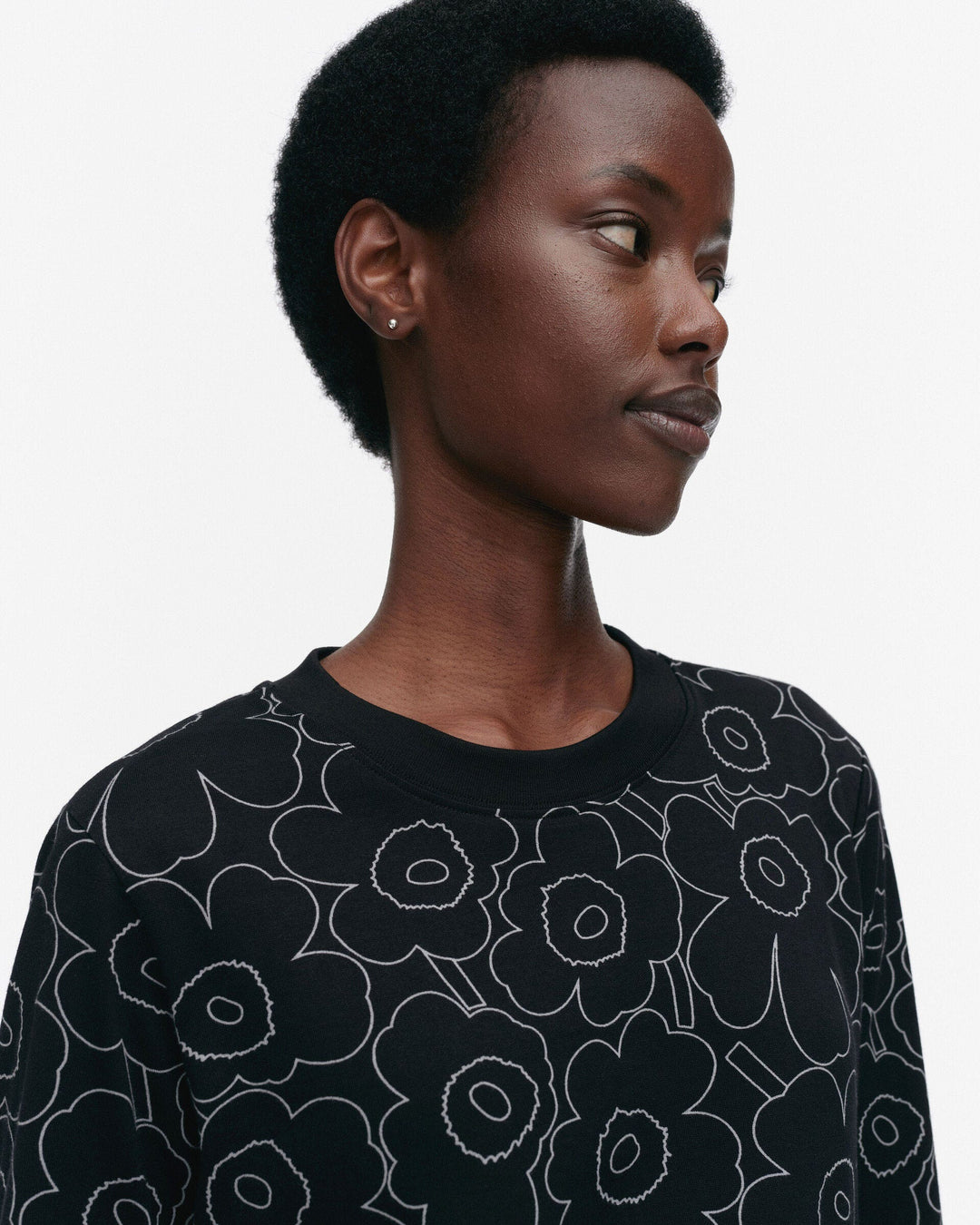 sekunti piirto unikko long-sleeve shirt - black