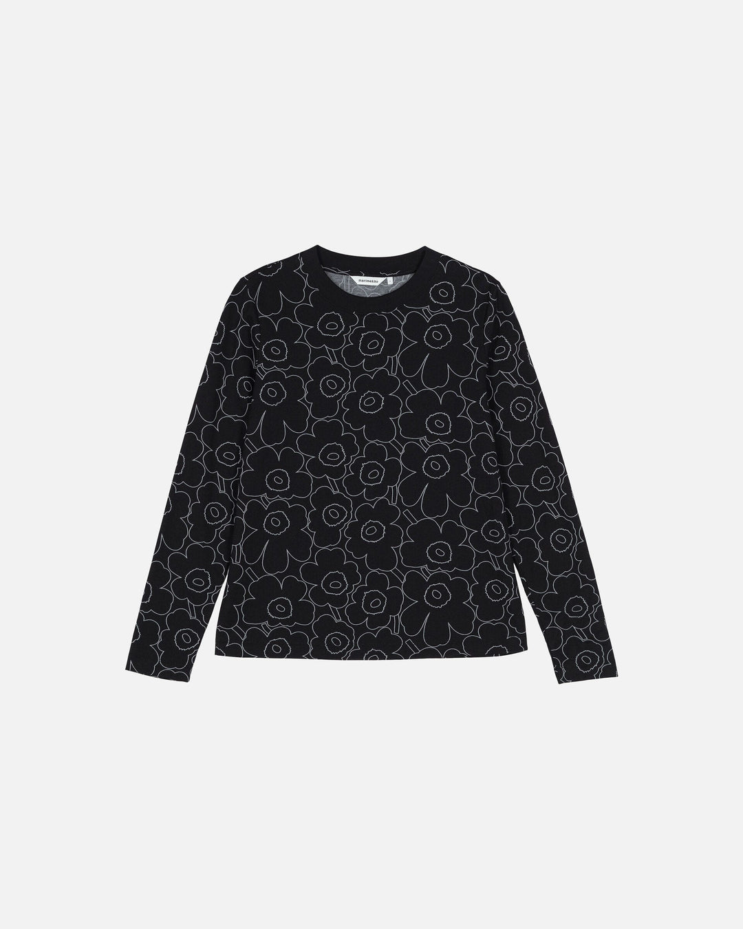 sekunti piirto unikko long-sleeve shirt - black