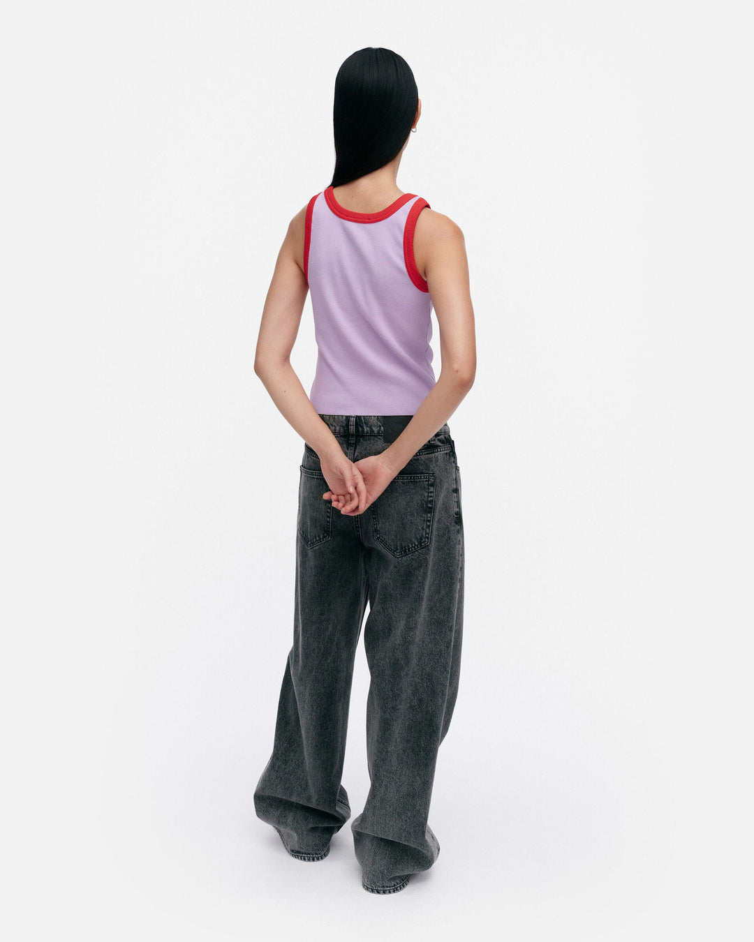 surrea piirto unikko placement jersey top - lilac